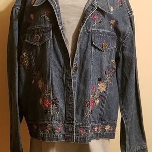 Embroidered jean jacket